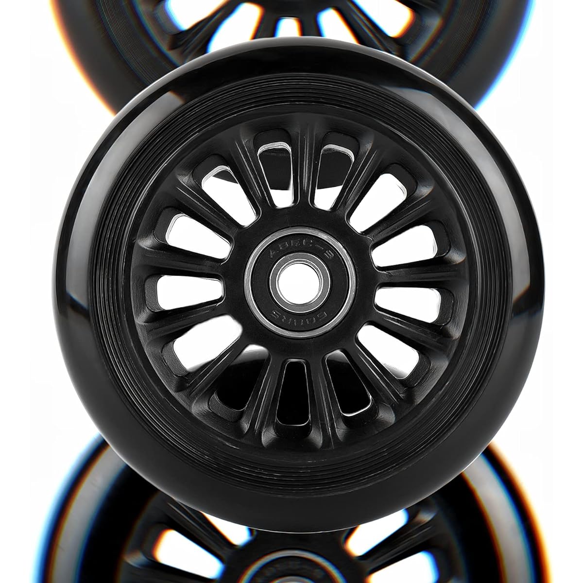 WHEELCOME PU Replacement Wheels with Bearings ABEC-9 for EzyRoller Classic/Drifter/Junior Kid Ride-On Toy Scooter (Set of 3)