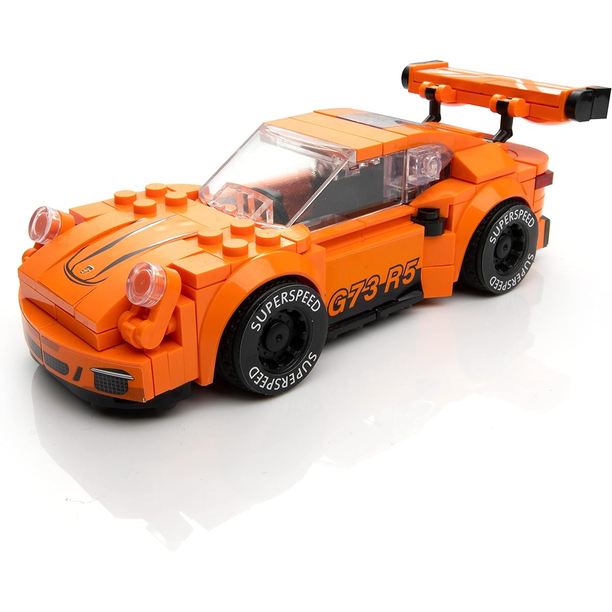 Block Builder 911 Racing Car Building Block Set (230 Pieces) Racing Car Building Blocks for Kids and Adults