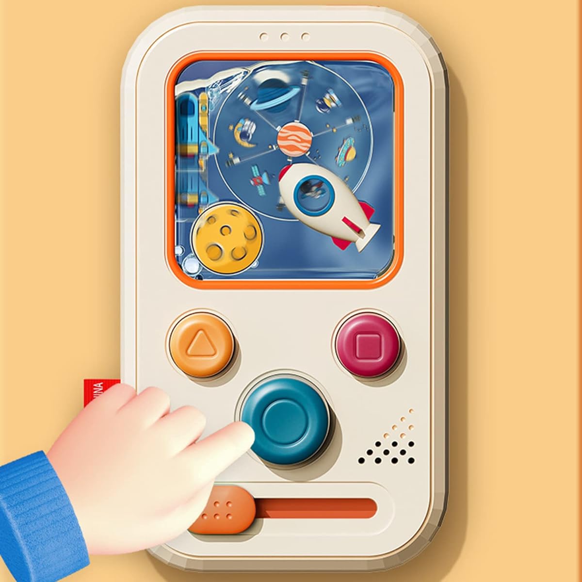 Fidget Pad | Pressure Relief Button | Handheld Water Game Arcade with Keychain | Addictive Fidget Toys for Boys and Girls | Teen Gifts | Space Elements | Stress Relief Game for Kids and Adults