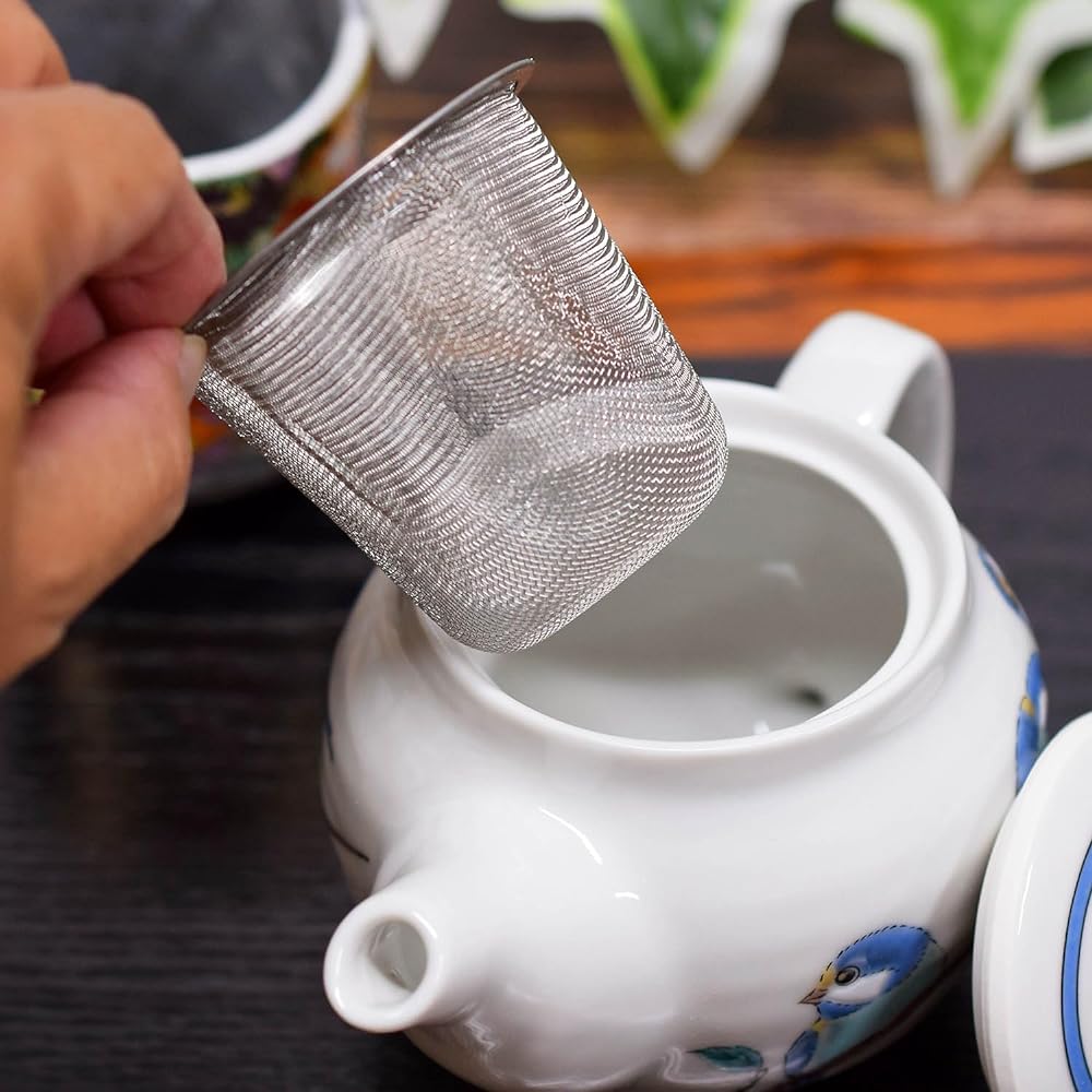 Teapot Stylish Kutani ware Teapot Pot Yamajaku Pottery Japanese tableware Made in Japan Comes with tea strainer net