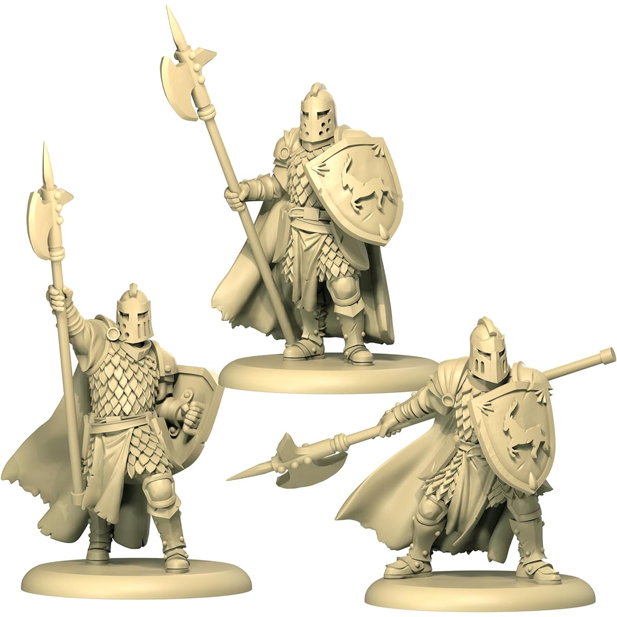 A Song of Ice and Fire Tabletop Miniatures Game Baratheon Halberdiers Unit Box - House Baratheon Vanguard Defense! Adult Strategy Game for Ages 14+, 2+ Players, 45-60 Minute Play Time by CMON