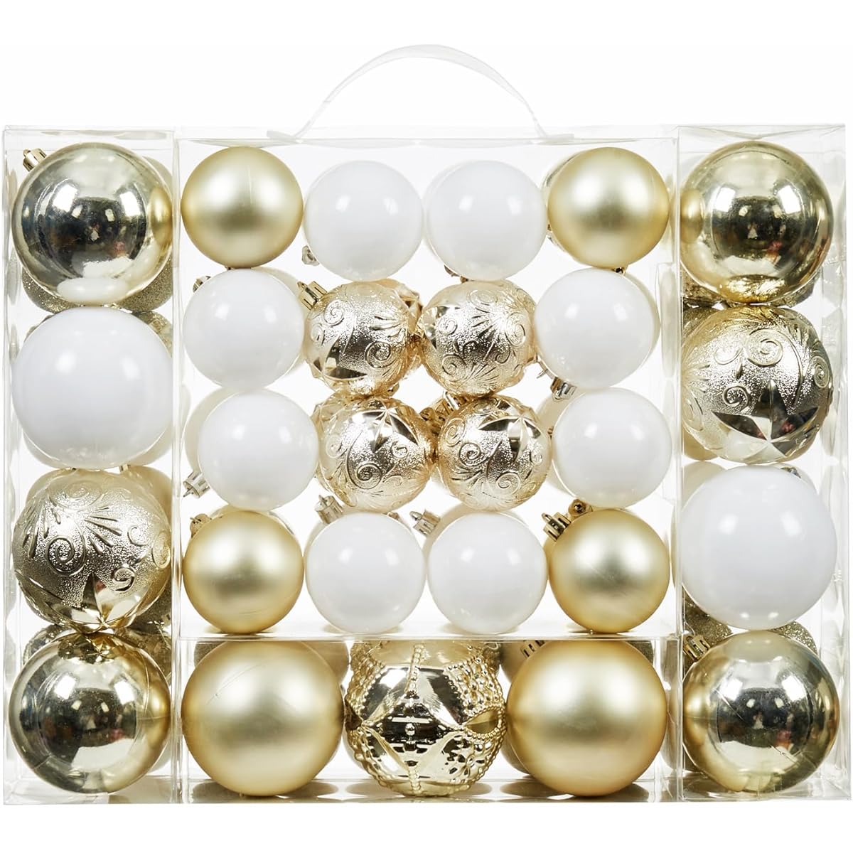Shatterproof Christmas Ball Ornaments Set Christmas Tree Decorations Handheld Gift Package for Christmas Tree Holiday Wedding Party Champagne 87 Pack