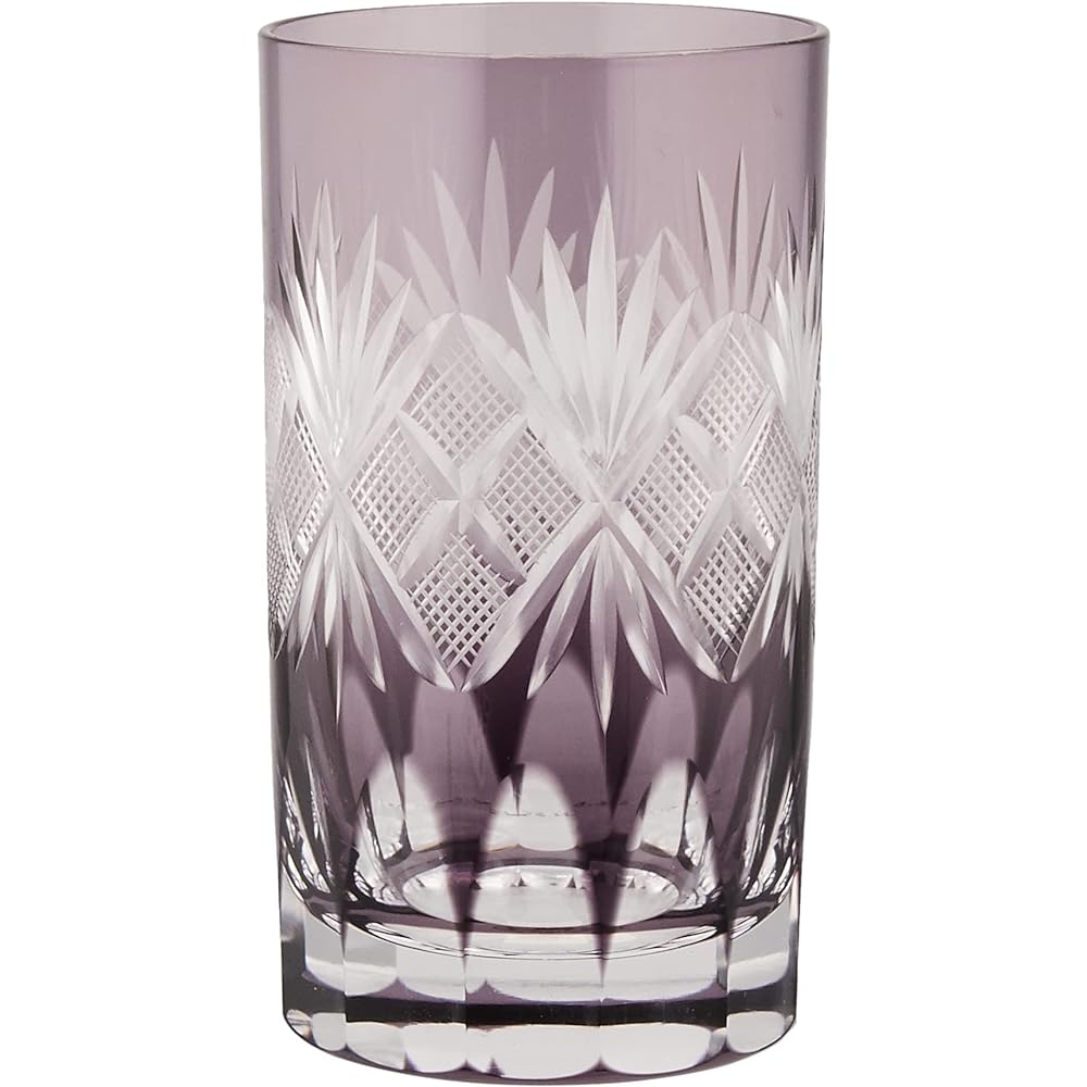 Tajima Glass Edo Purple Kiriko Tumbler/Uoko Kiriko Purple