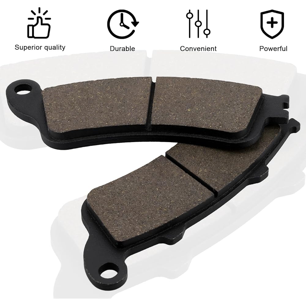 Sollon Front and Rear Brake Pads Compatible with Honda 800 VFR800 F Interceptor 800 / GL1800 Goldwing1800 / CBR1100XX/ ST1100 / VTX1800R VTX1800C VTX1800F 1996-2010