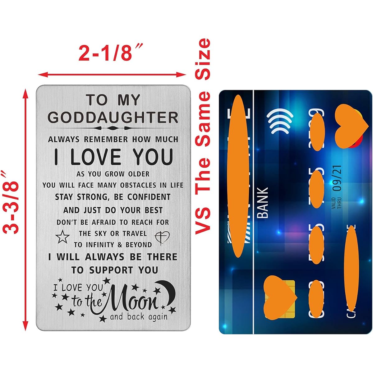 TANWIH Godmother Godfather Godfather Baptism Gift Card for Women Baby Little Girl Birthday Graduation Gift