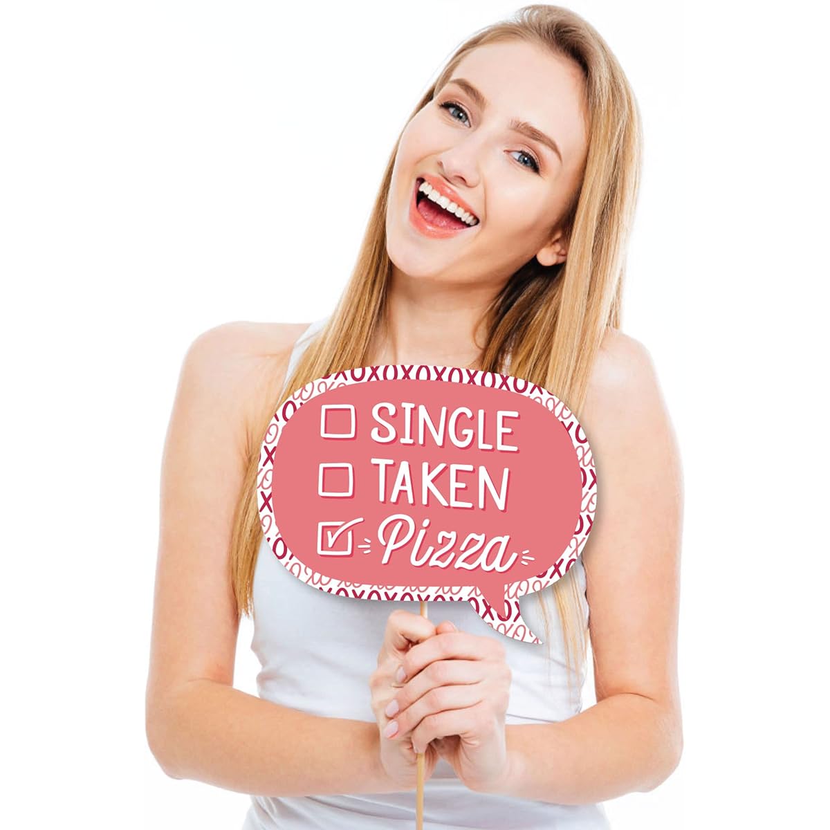 Big Dot of Happiness Funny Happy Galanty's Day Valentine's Day Party Photo Booth Props Kit 10 Pieces