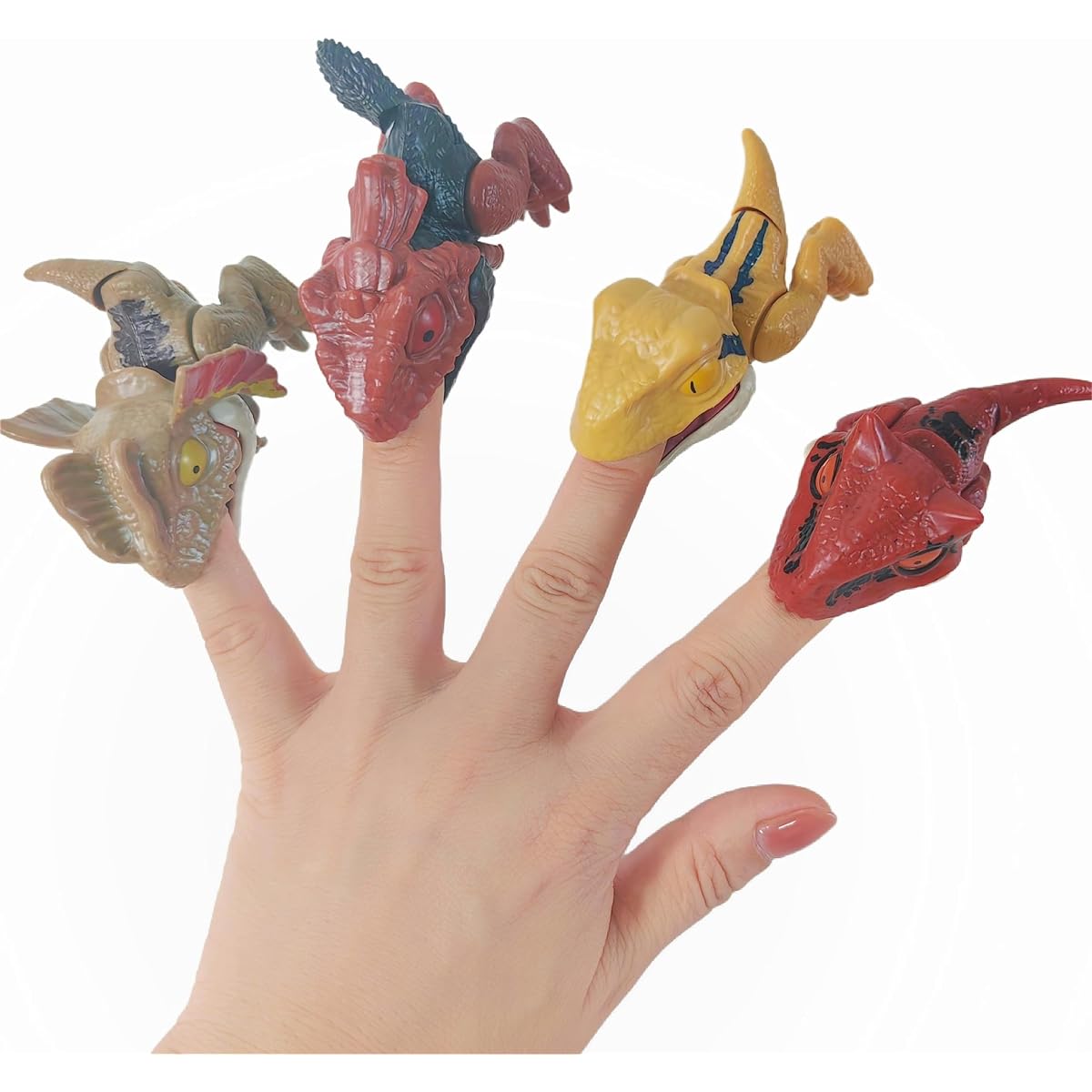 Letaotaohome 12pcs Mini Dinosaur Figures Dinosaur Party Favors Chewing Dinosaur Toy Jurassic Dinosaur Finger Toy Simulation Animal Dinosaur Easter Egg Blind Box