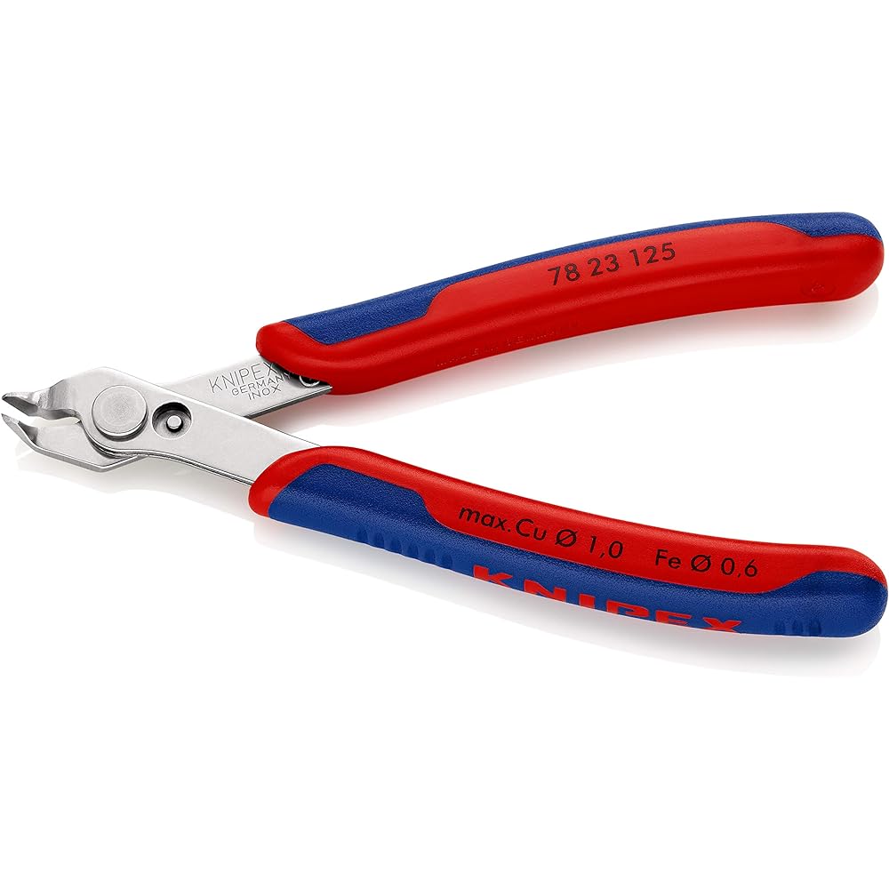 KNIPEX Precision electronics-related Ideal for precision equipment-related cutting work Super nipper tip bend 60° Total length 125mm 7823-125SB