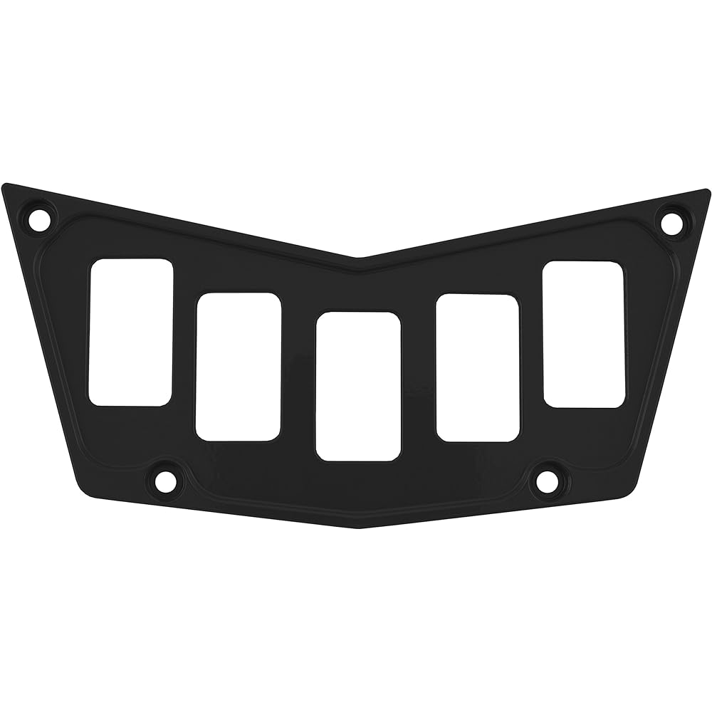STVMotorsports Custom Aluminum Black Dash Panel for Polaris RZR XP 900 800 S 570 Jagged X with 3 Free Laser Rocker Switches