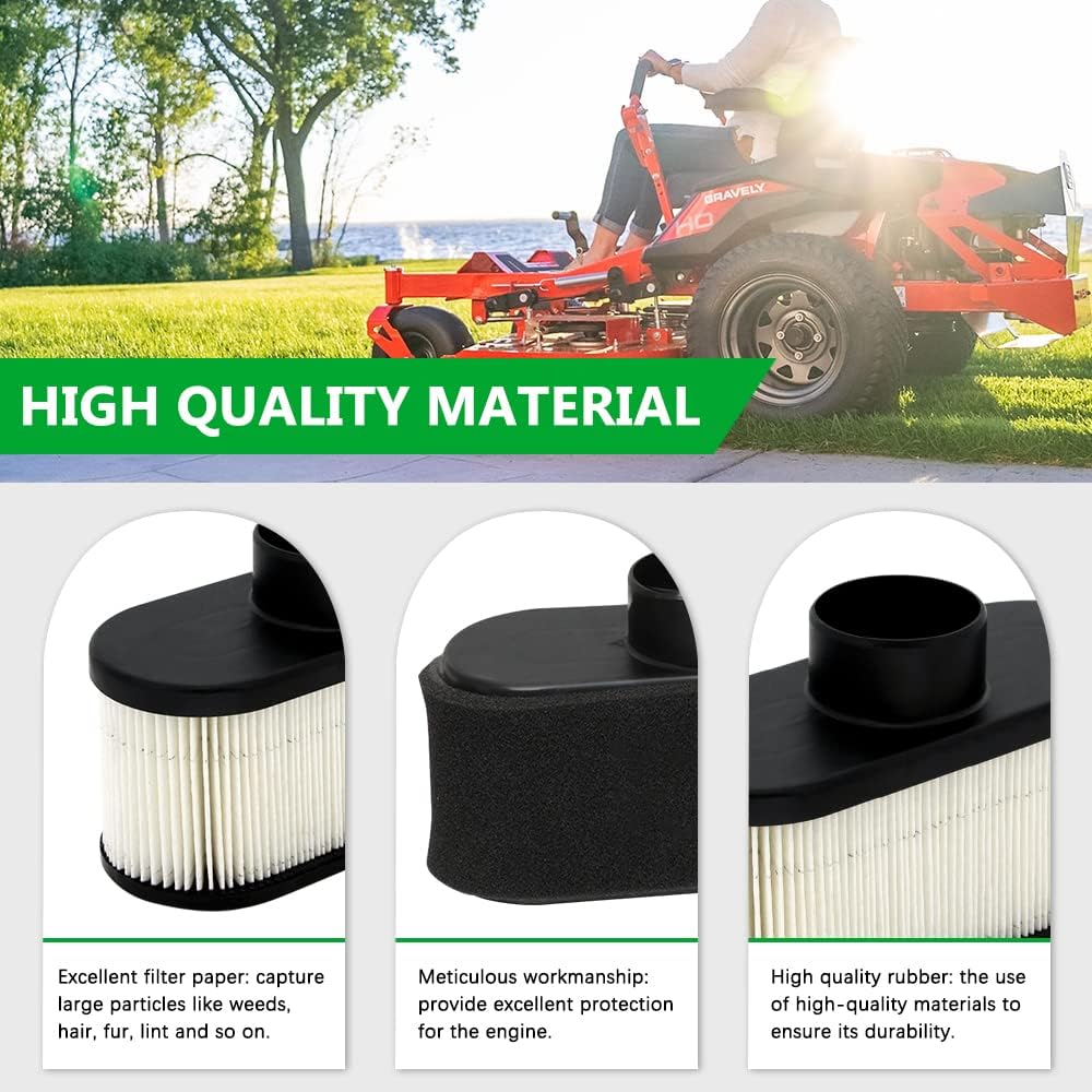 Apeixoto 2pcs 11013-0752 11013-0726 Air Filter Replacement for Kawasaki FR651V FR691V FR730V FS481V FS541V FS600V FS651V FS691V FS730V 4 Cycle Engine Air Cleaner 11013-704 7 110 13-0752 11013-7046