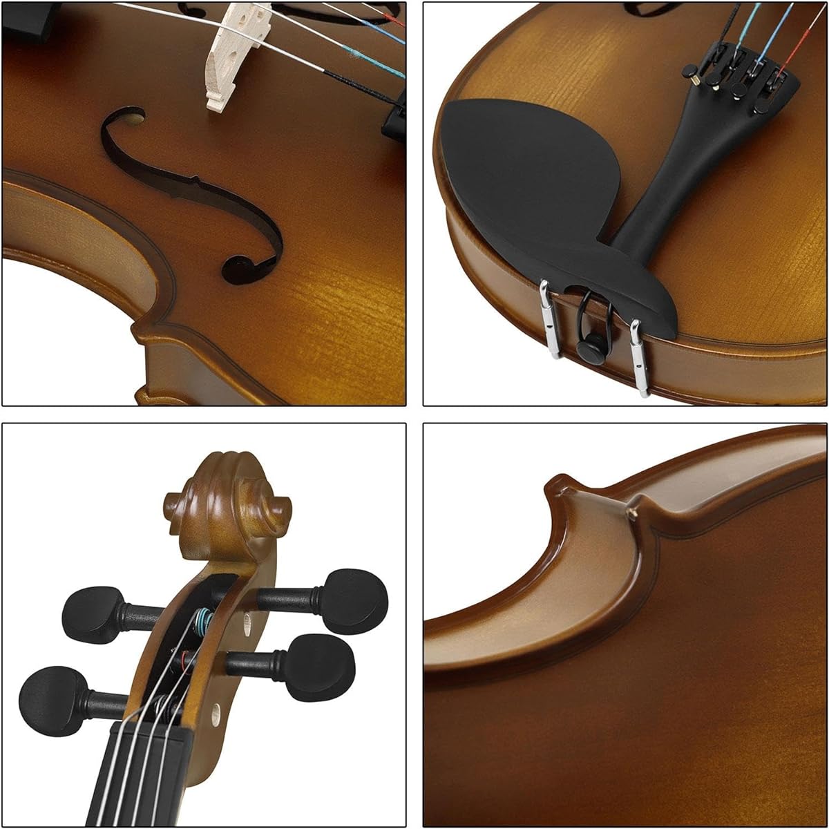 rockible 4/4 full size violin string instrument beginner children's play