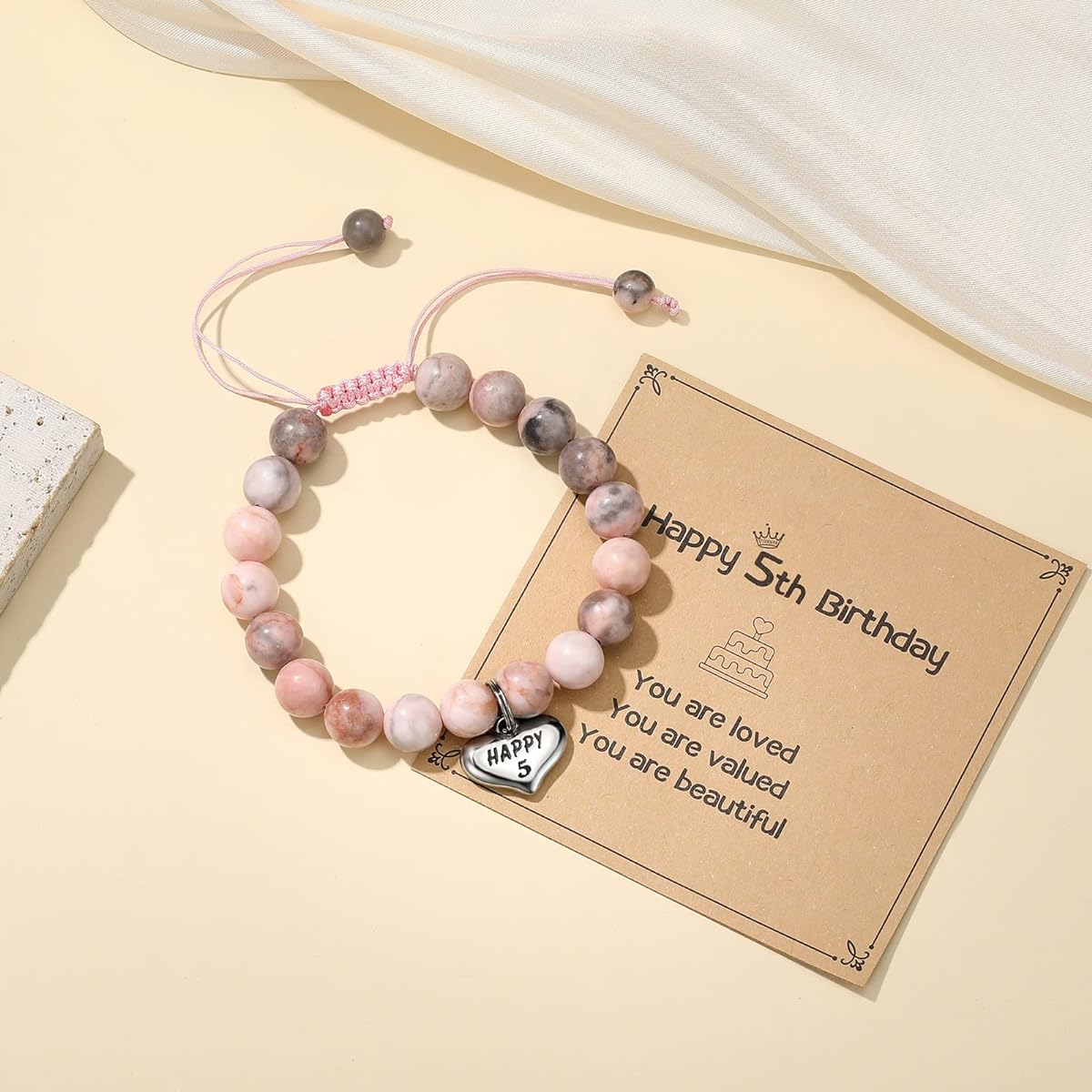 MIXJOY Birthday Gift for Girls 5-25 Years Old Birthday Braided Beaded Bracelet 5-25 Years Old Daughter Granddaughter Niece