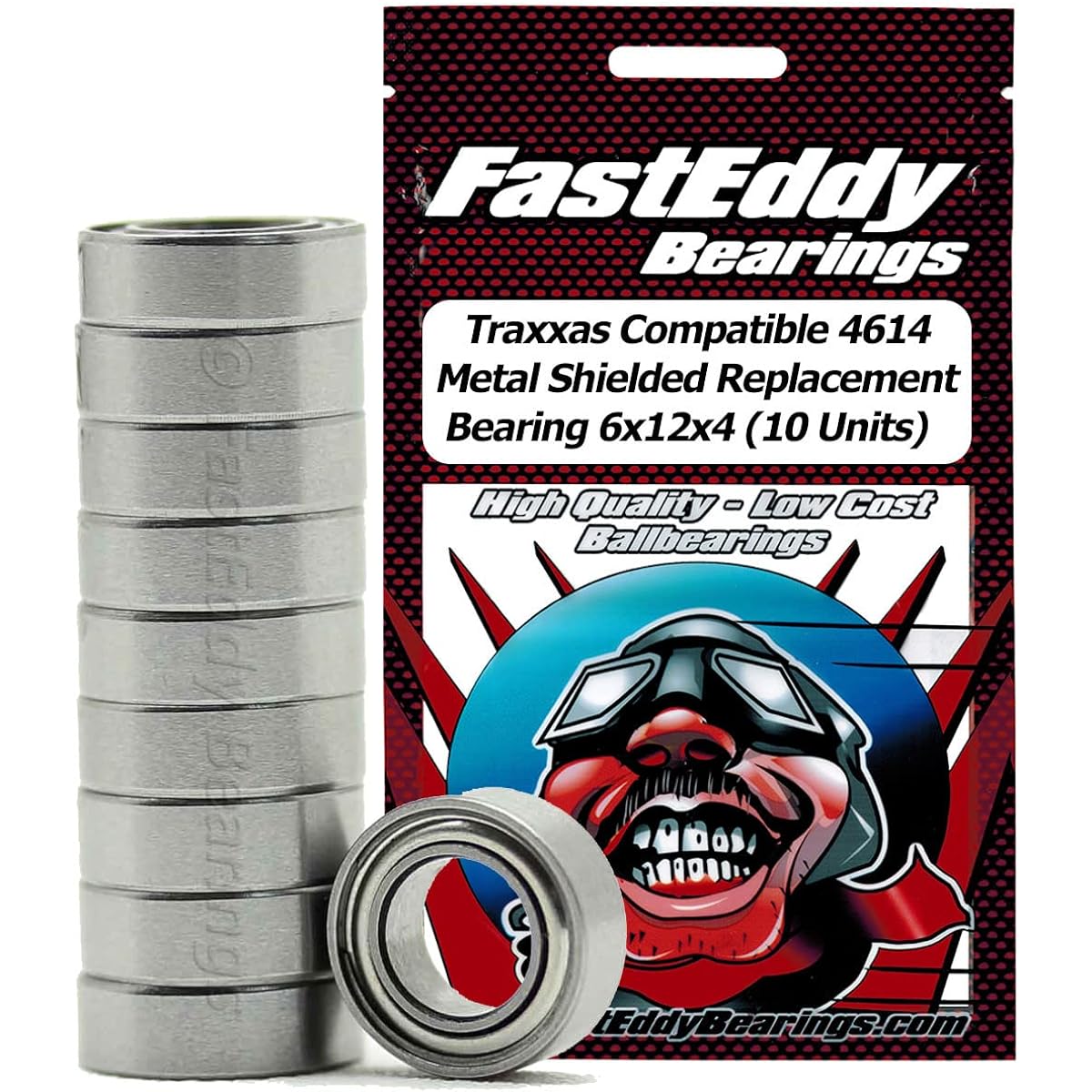 Traxxas 4614 Metal Shielded Replacement Sealed Ball Bearing Kit for RC Cars 6 x 12 x 4 (10 Units)