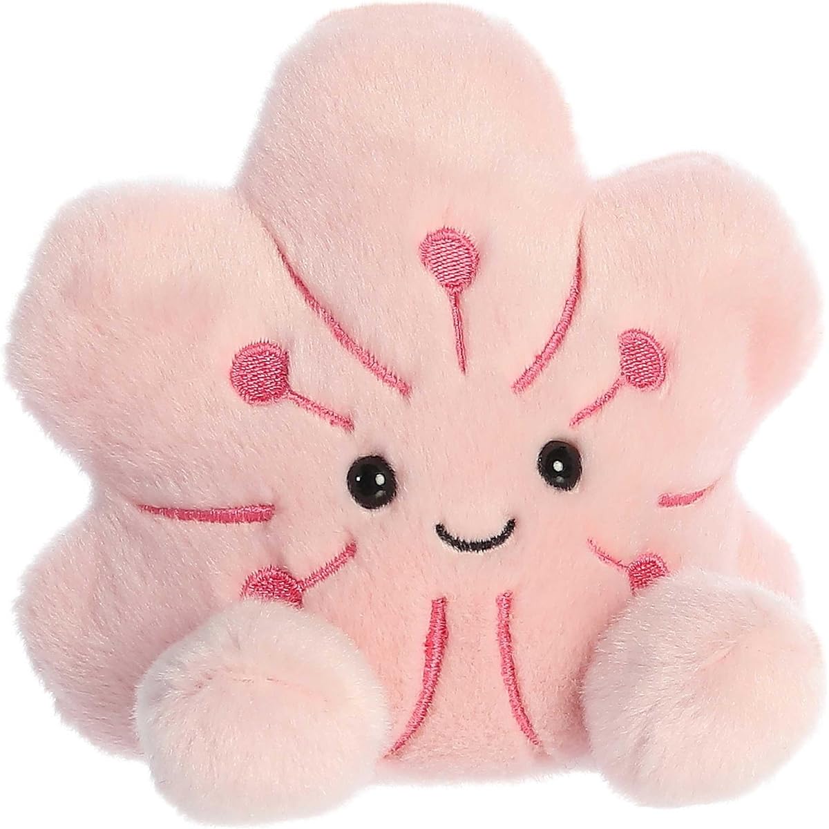 Aurora® Adorable Palm Pulse™ Mochi Sakura Flower™ Plush - Pocket-Sized Play - Collectible Fun - Pink 5"