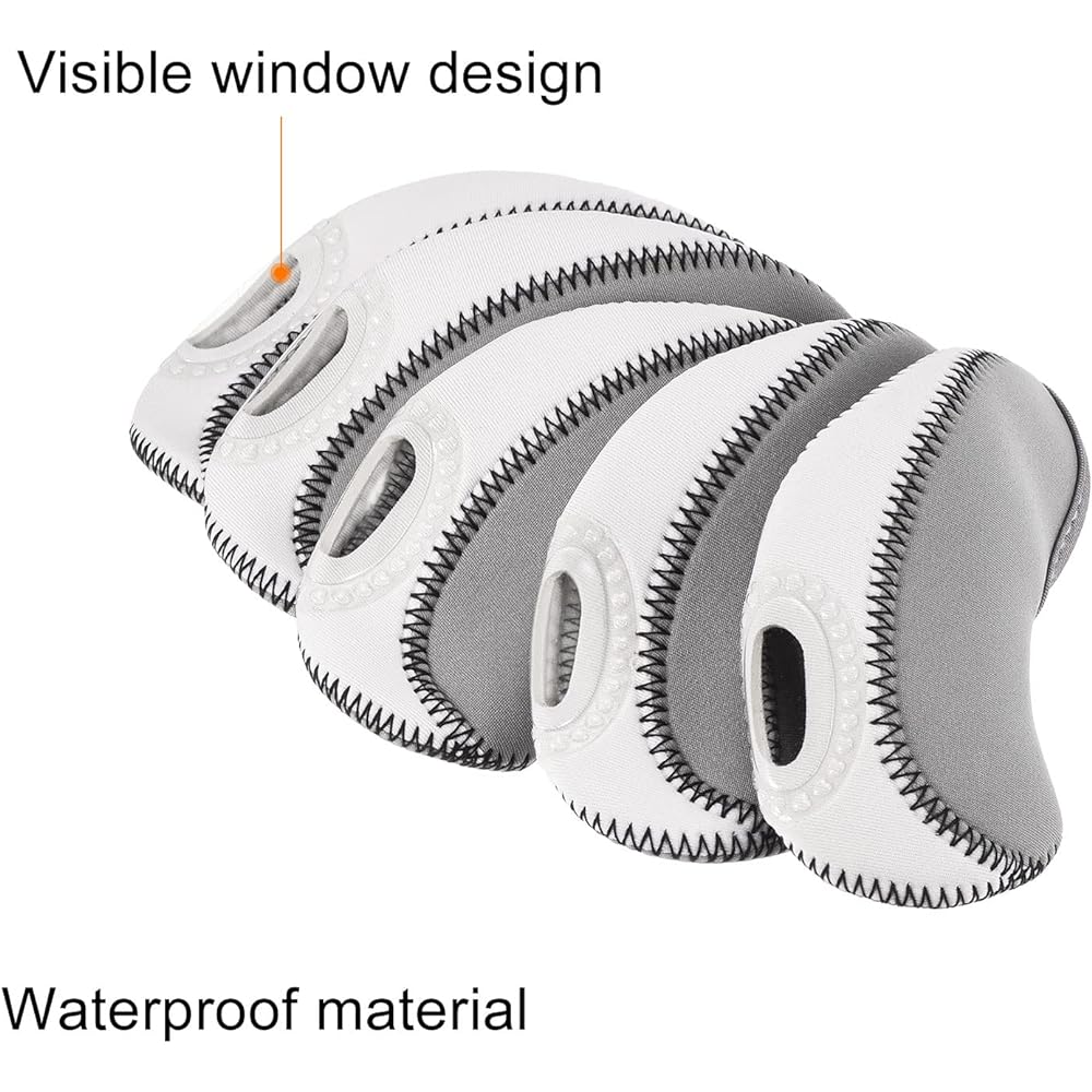 PATIKIL Golf Club Iron Head Cover Visible Window Waterproof Protective Sleeve for Outdoor Sports