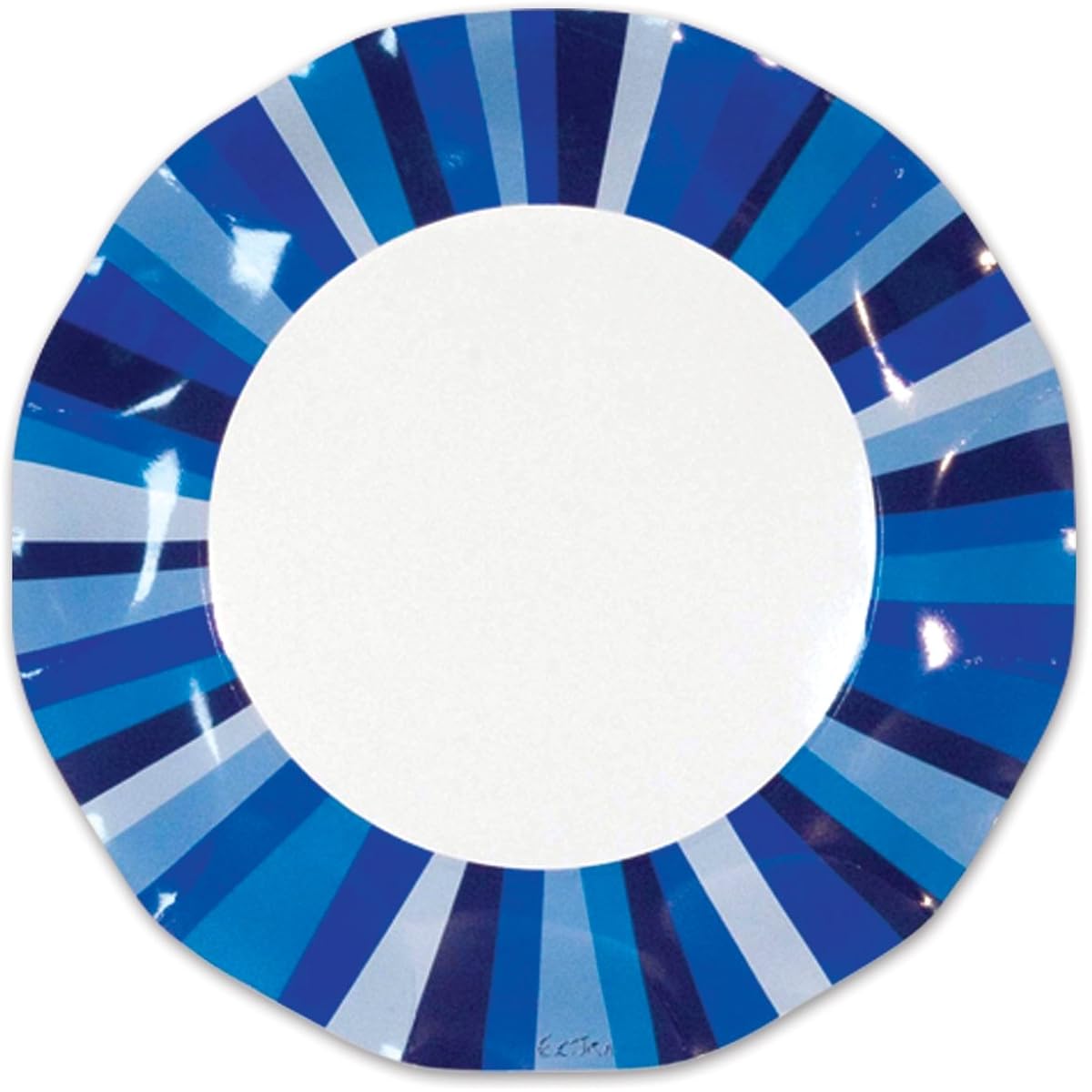 Beistle 10-Pack 8.25-Inch Plates, Small, Blue Stripes