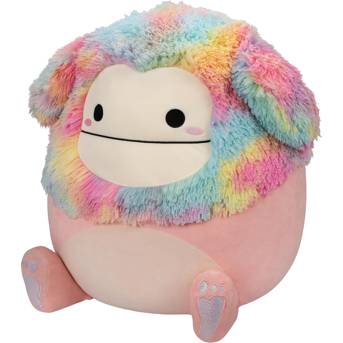 Squishmallow 20" Diane Peach Bigfoot with Rainbow Hair - Jumbo Ultra Soft Official Kelly Toys Plush Toy