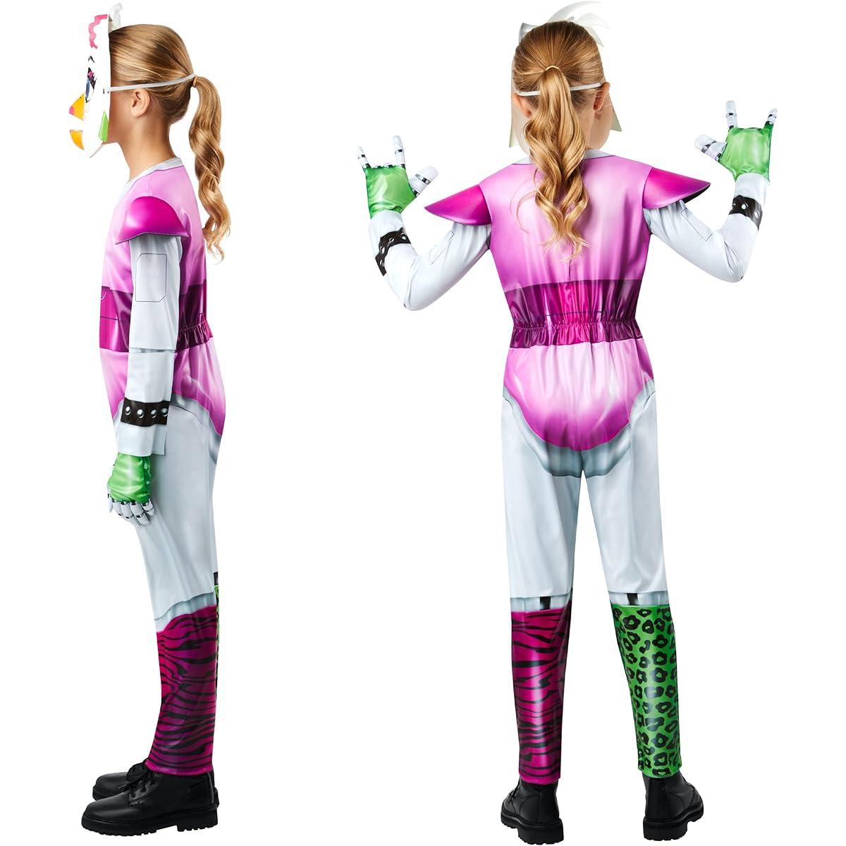 Rubie's Child's Five Nights at Freddy's Glamrock Chica Costume, as shown, M