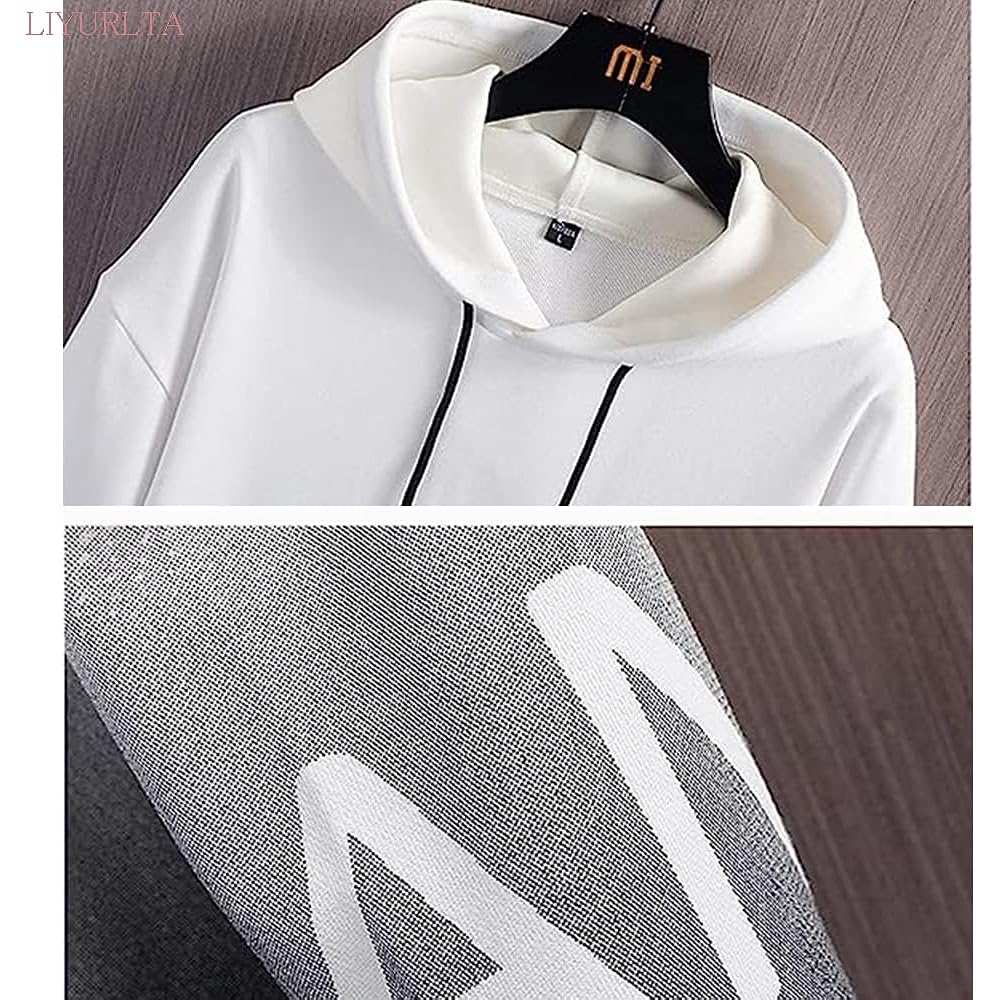 LIYURLTA Men's Hoodie, Long Sleeve, Spring Clothes, Autumn Clothes, Loose, Gradient, Pullover, Sweatshirt, Hooded, Sweatshirt, Stylish, Popular, Street Tops, Spring, Autumn, Winter LIY40