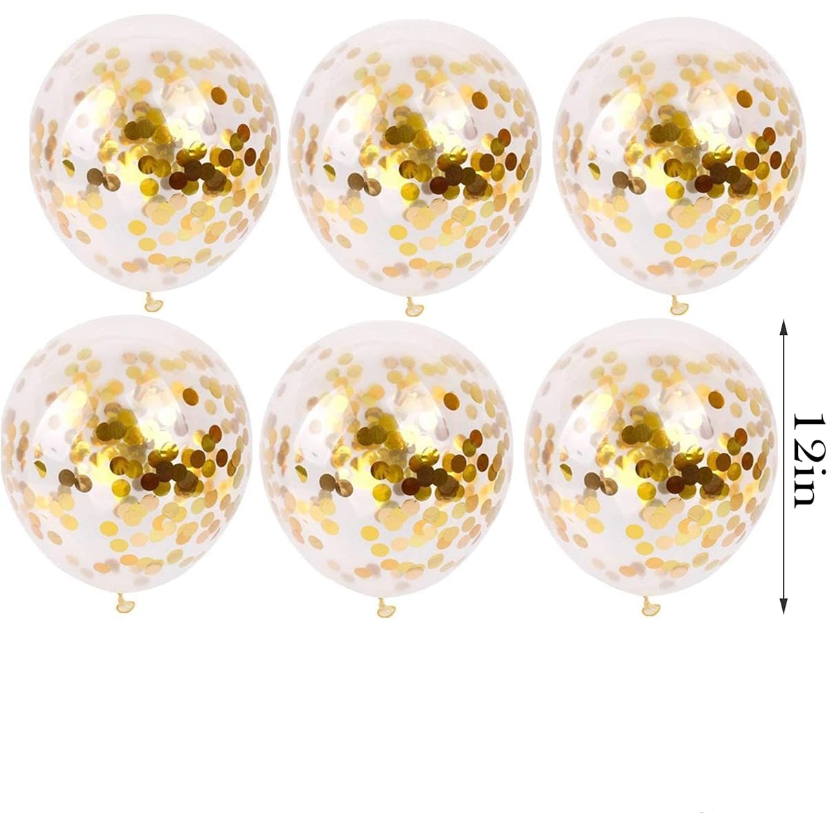 Gold Confetti Balloons Latex Balloon,50PCS Gold Confetti Balloons 12 Inch Latex Glitter Balloons for Birthday Party Wedding Baby Shower Decorations…