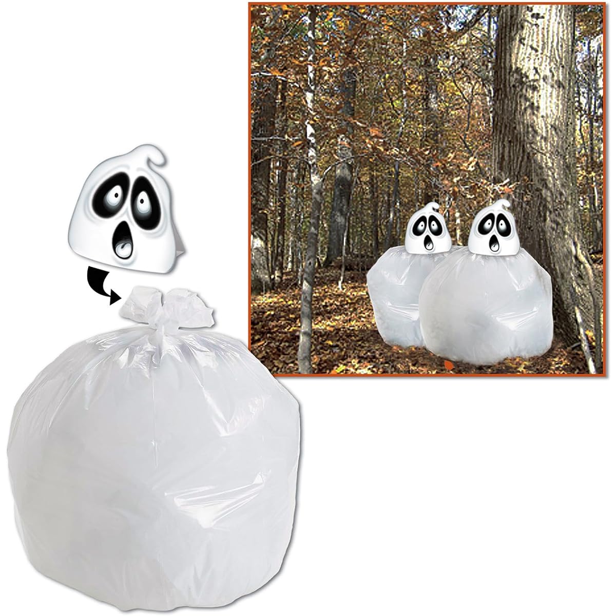 Beistle Spooky Spirit Leaf Bag, 35-inch by 27-inch
