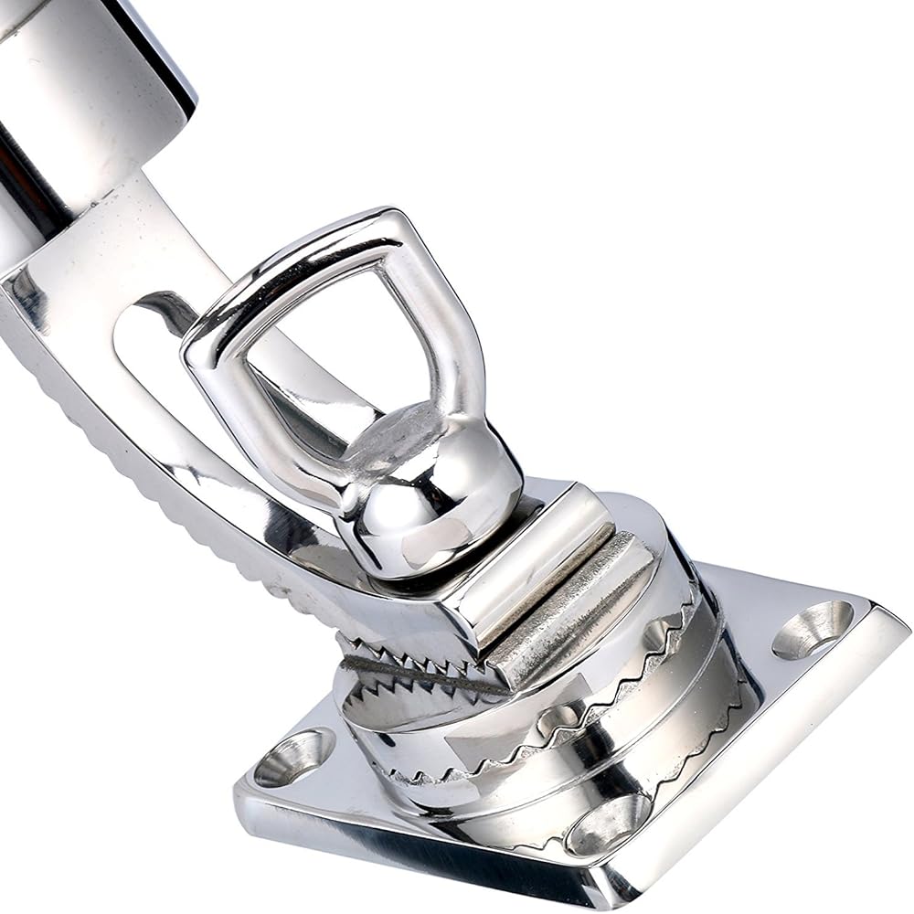Amarine-made Flexible Rod Holder Stainless Steel Rod Holder with Pedestal Boat Supplies Boat Pole Holder