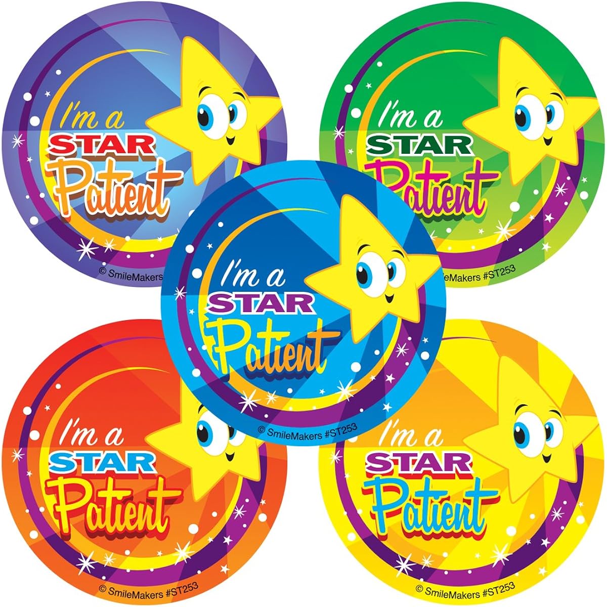SmileMakers Star Patient Stickers, Pack of 100
