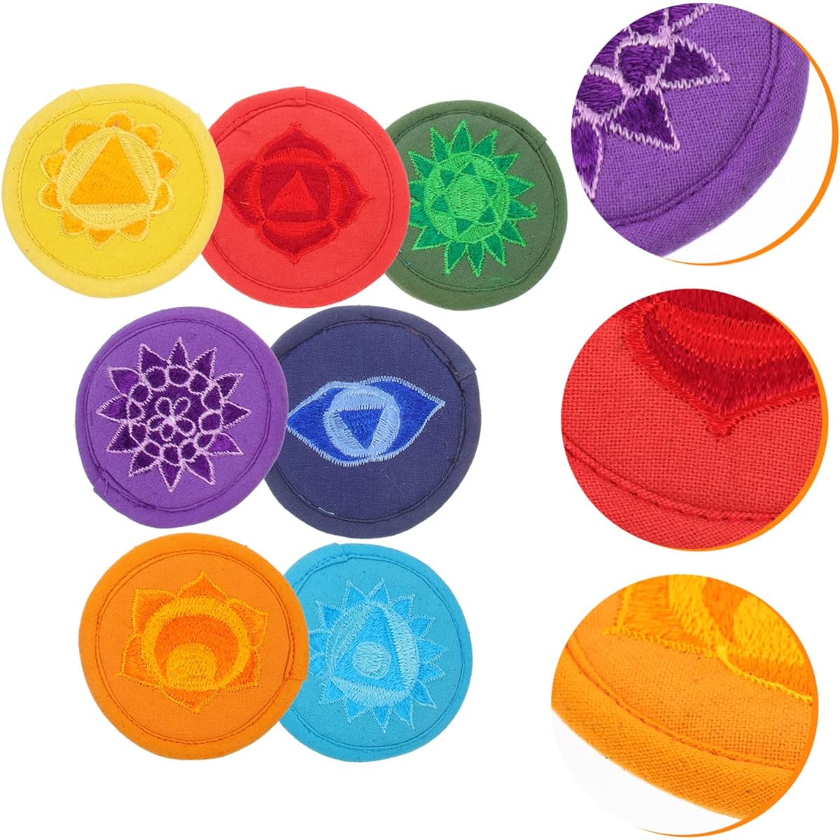 VICASKY 35pcs Bowl Bottom Mat Tibetan Bowl Holder Pad Sound Bowl Holder Pad Singing Bowl Silk Cushion Tibetan Singing Bowl Mat Singing Bowl Holder Pad