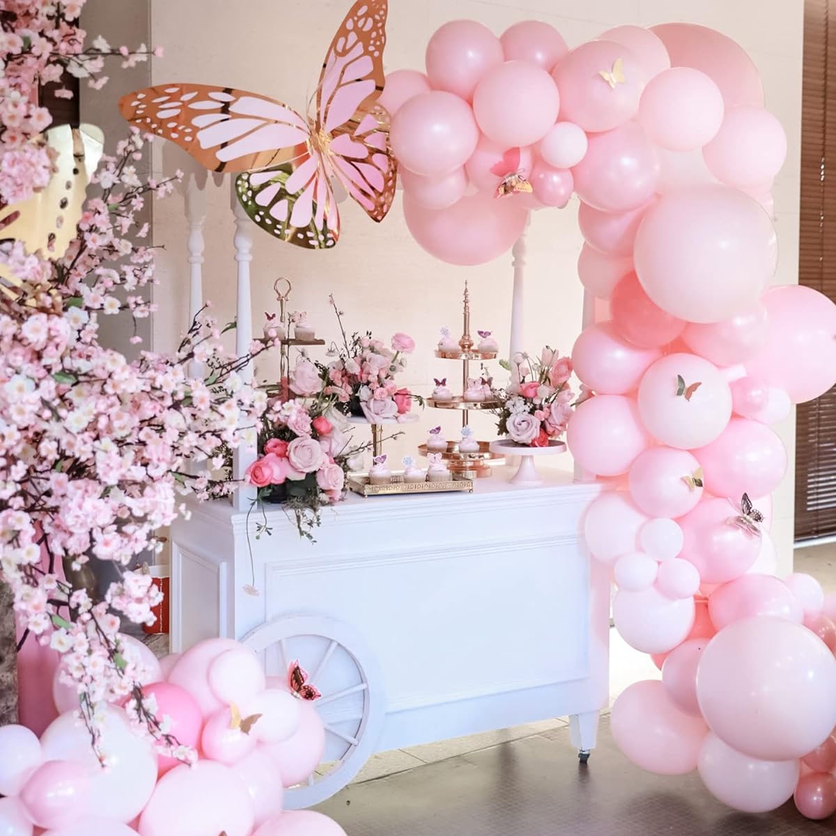 Moukiween Pink Balloons 100 Pack Pastel Pink Balloons Different Size Pack 18 12 5 Inch Light Pink Balloons Garland Arch Kit Girls Baby Shower Birthday Wedding Party Decorations