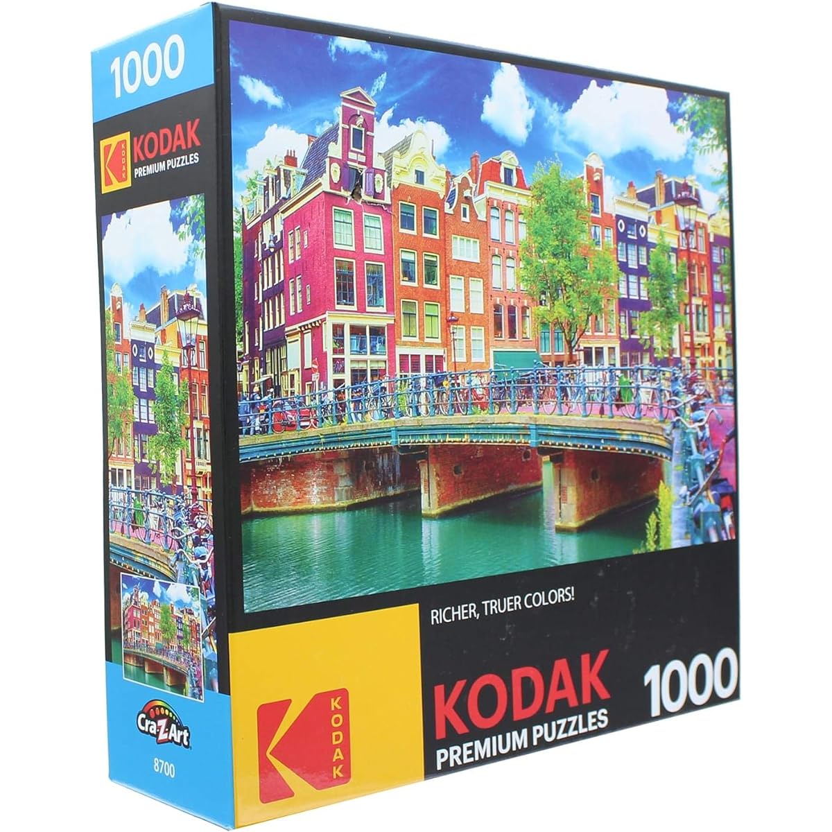 Kodak 1000 Piece Premium Jigsaw Puzzle - Colorful Waterfront Buildings, Amsterdam