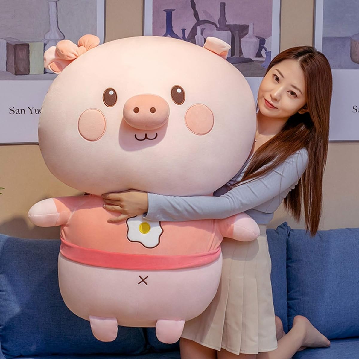 PIRNSDG stuffed animal, whale, pink, pig, butadz, butafto, body pillow, birthday present, 85, for her, choice of pig, memory foam, present, birthday present, fluffy and soothing, cute, cute, celebration, soft and huggable, present, graduation present