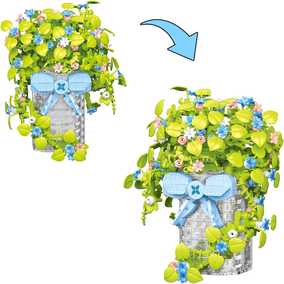 LEGPS YYDS Flower Blocks Toy Set Plant Series Flower Bouquet Set 592 Pieces for 8-12 Year Old Girls and Women Gifts