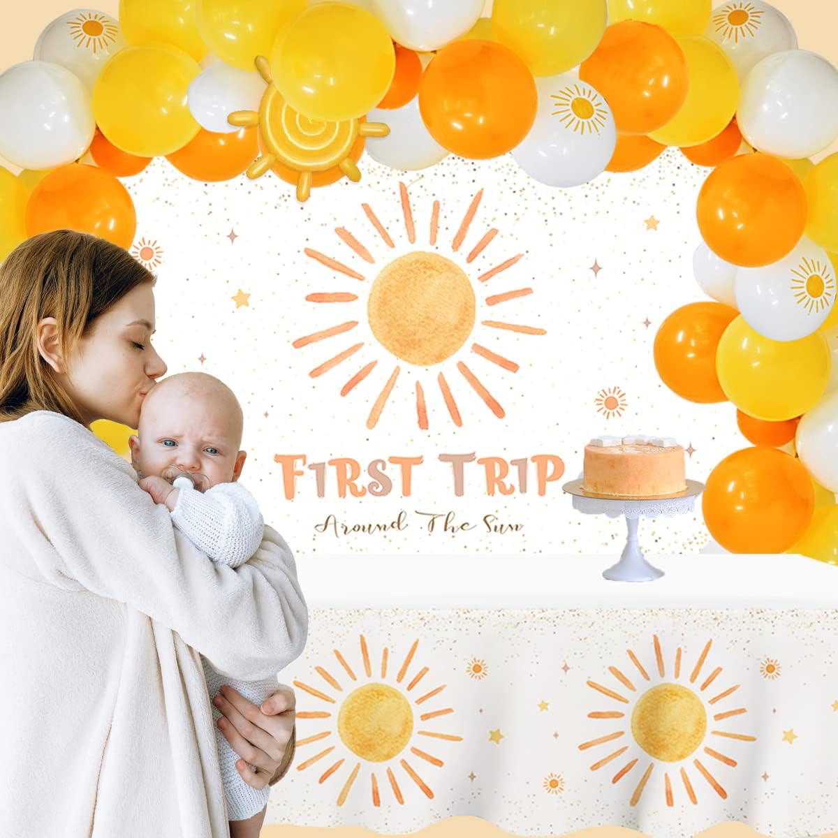 First Journey Sun Birthday Decorations - 1st Birthday Supplies Boho Balloons