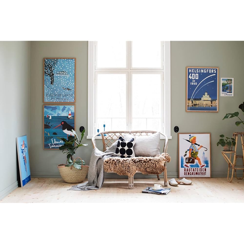 Cometu Finland Finland Poster "Nightlife" by Tintin Rovinski Black 50x70cm