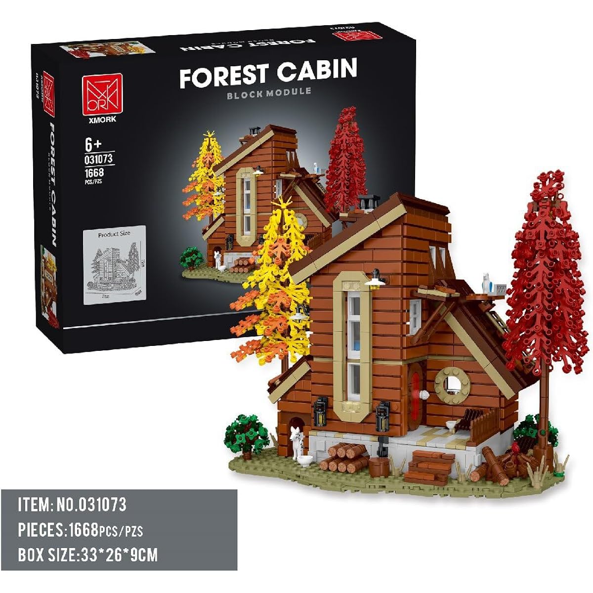DG Dreams Tree House Toy Building Set for Kids Wooden House MOC Mini Bricks with LED Lights Flower House Building Kit for Adults (1668 Pieces)