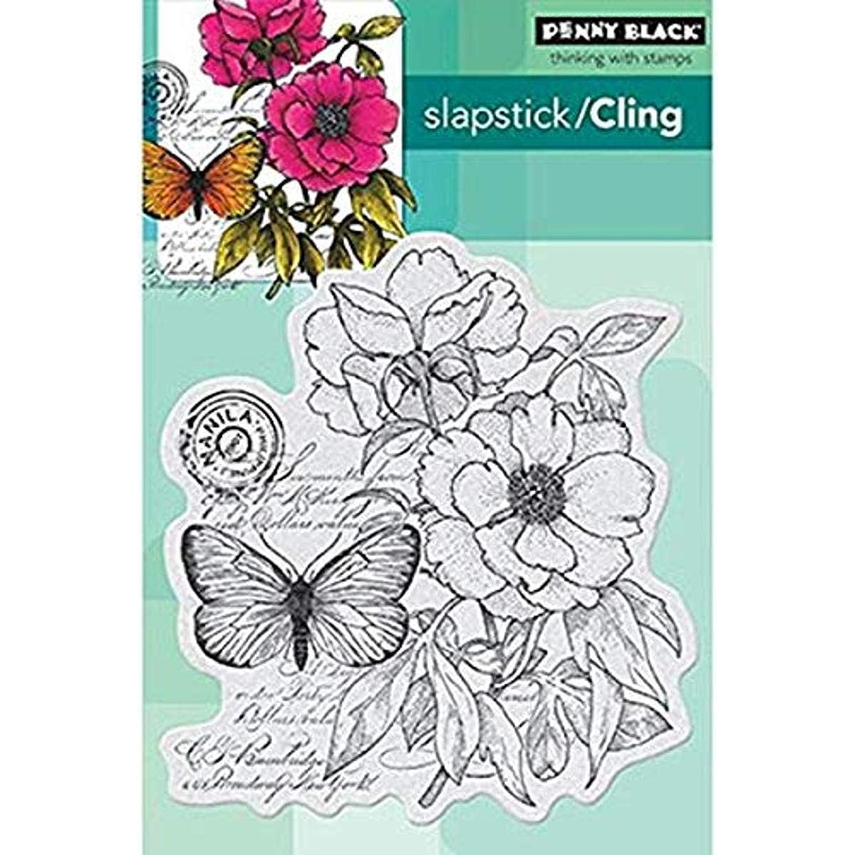 Penny Black Cling Rubber Stamp 4"x5.25" Sheet -Botanical Notes (Parallel Input Product)