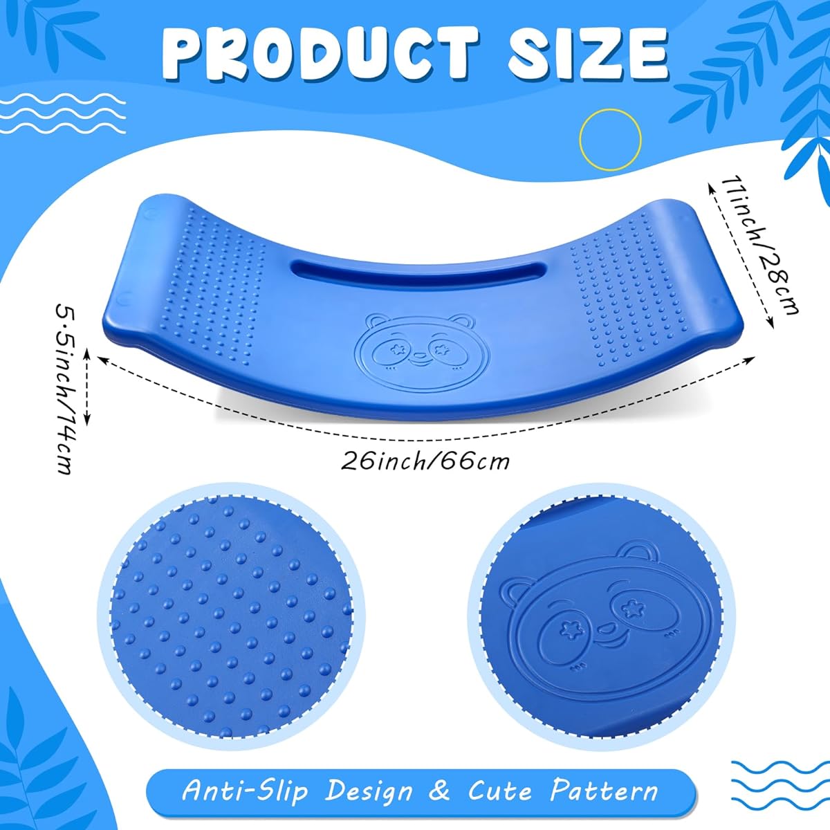 Motionchic Talking Toy 2 Pack Wobble Discs for Kids Stackable Lightweight Wobble Discs Wobble Discs for Kids Exercise Motor Skills Reading Gaming TV Outdoor and Indoor Use - Blue