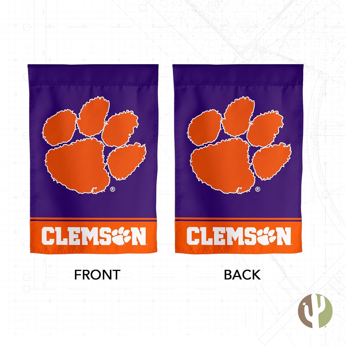 Clemson University Garden Flag Tigers Banner 100% Polyester (Design A)
