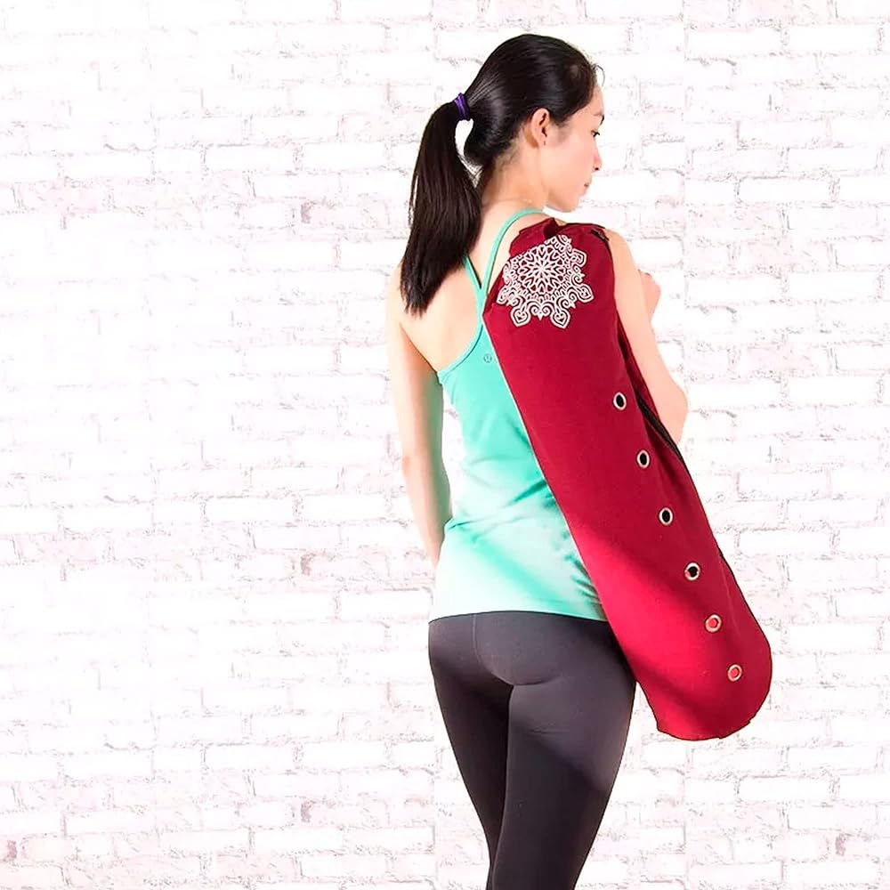 Waha Yoga - Yoga Mat Zipped Bag - Canvas Fabric with Pocket - 72x16 cm