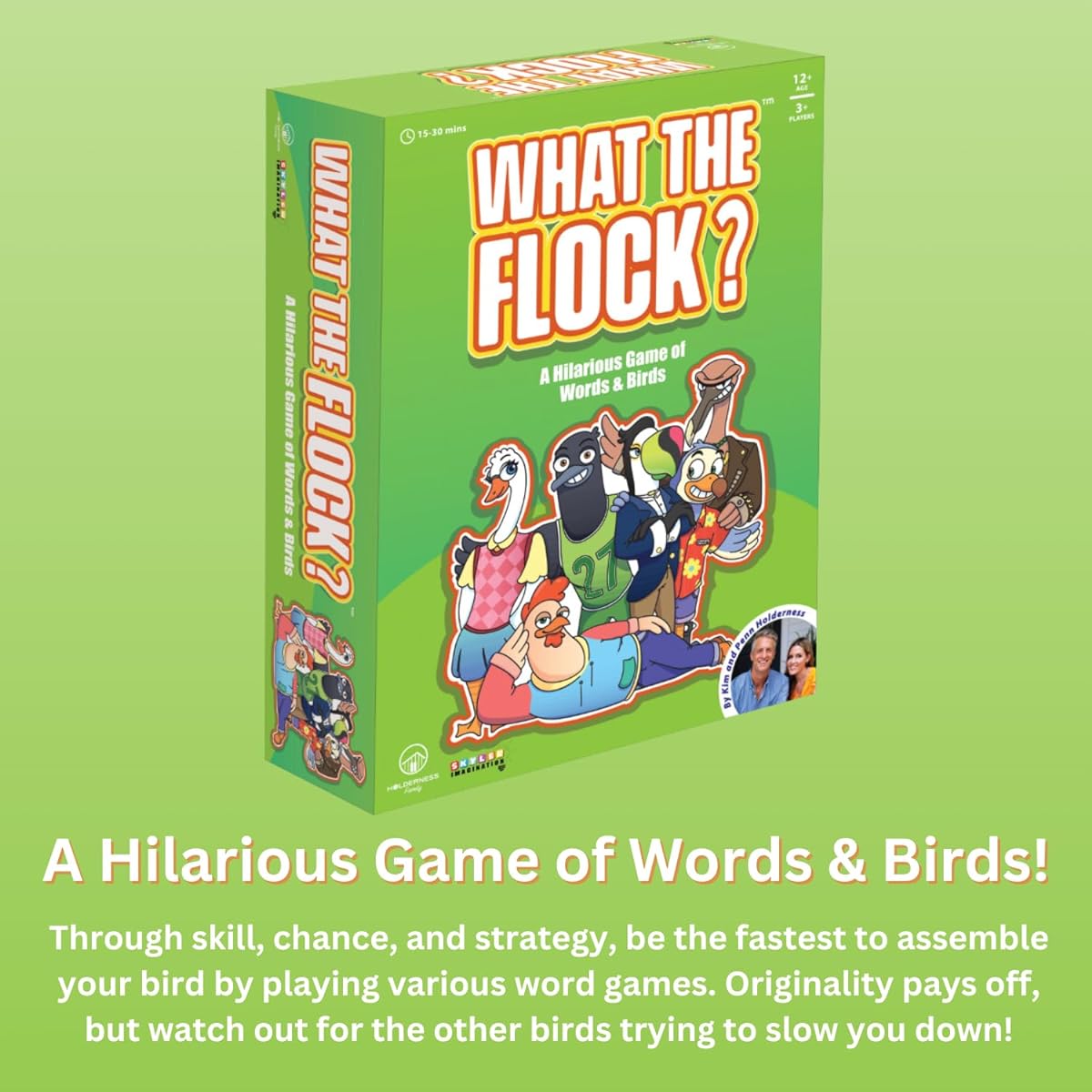 Skyler Imagination – What The Flock | Hilarious Word and Bird Game - Perfect for word lovers and bird lovers - Hours of laughter and language fun await