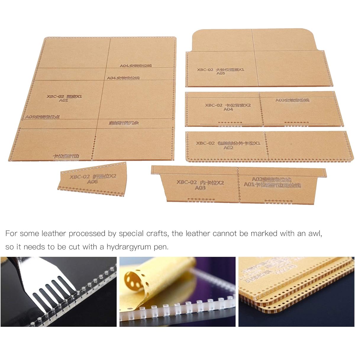 wallet acrylic template clear acrylic wallet pattern stencil template wallet making stencil leather craft tools