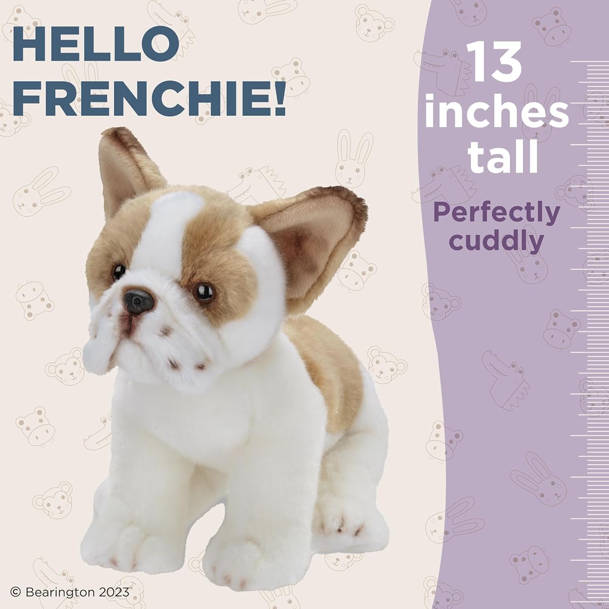 Bearington Frenchie The French Bulldog Plush Toy 13" Frenchie Stuffed Animal