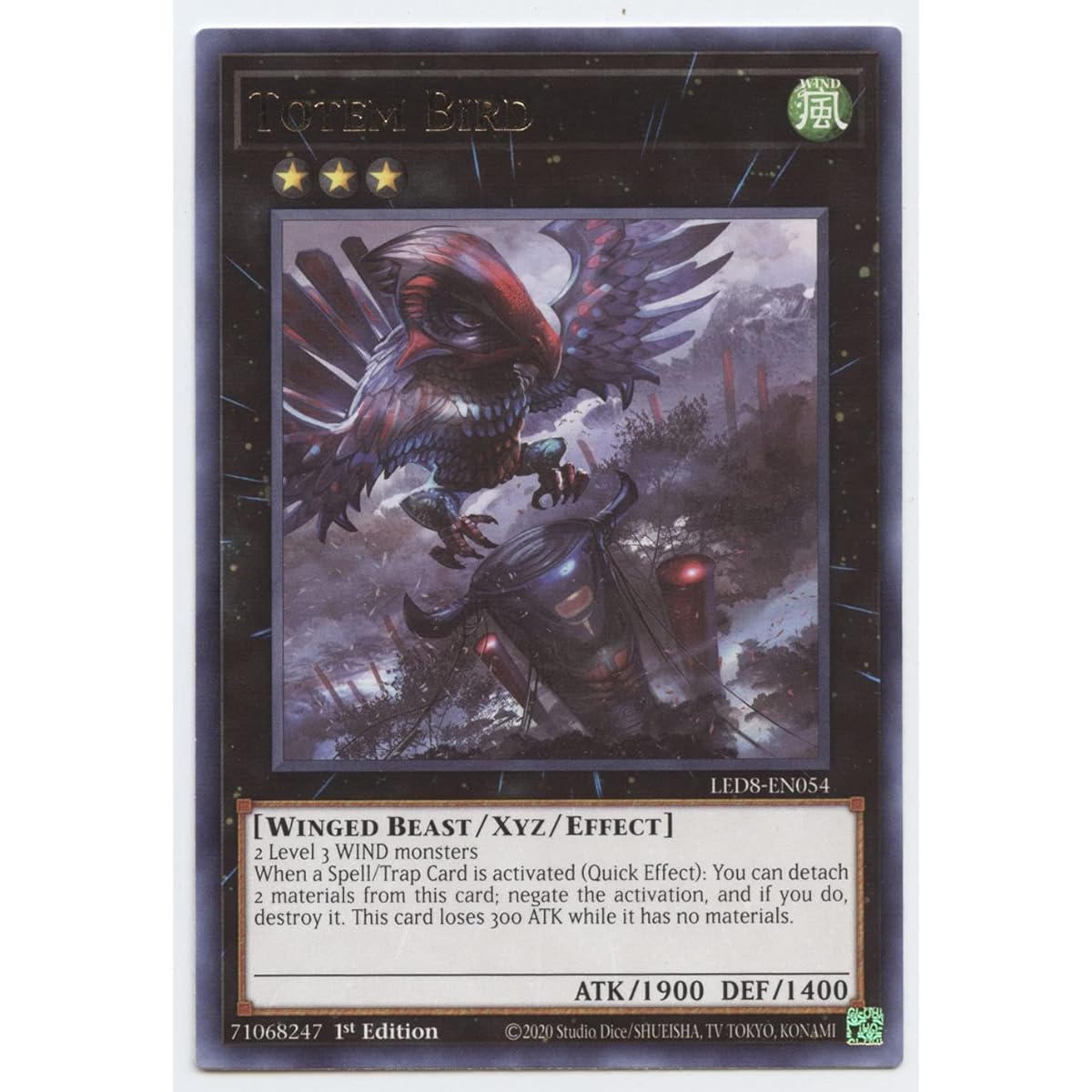 Totem Bird - LED8-EN054 - Rare - 1st Edition.