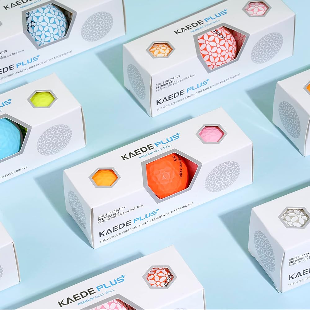 KAEDE Golf Ball PLUS 12 Color Set 1 Dozen (12 pieces)