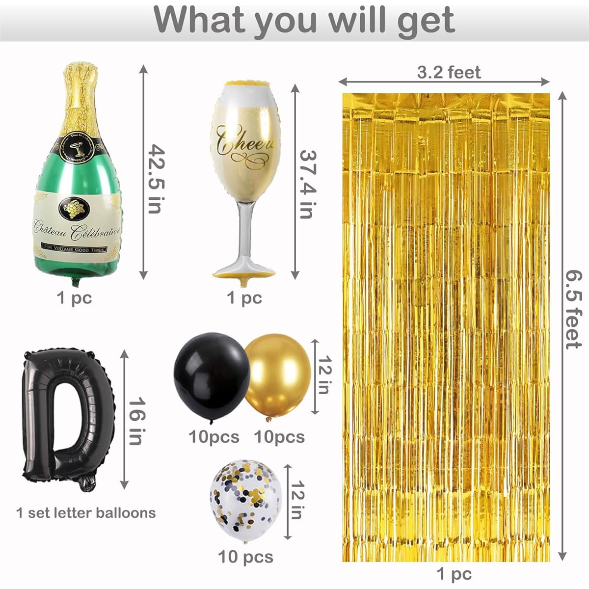 XXDecor Older Wiser Hotter Birthday Decorations - Black Older Wiser Hotter Balloon Banner Funny Birthday Party Decorations for Men and Women 21st 30th 40th 50th 60th 70th 80th Birthday Party Supplies