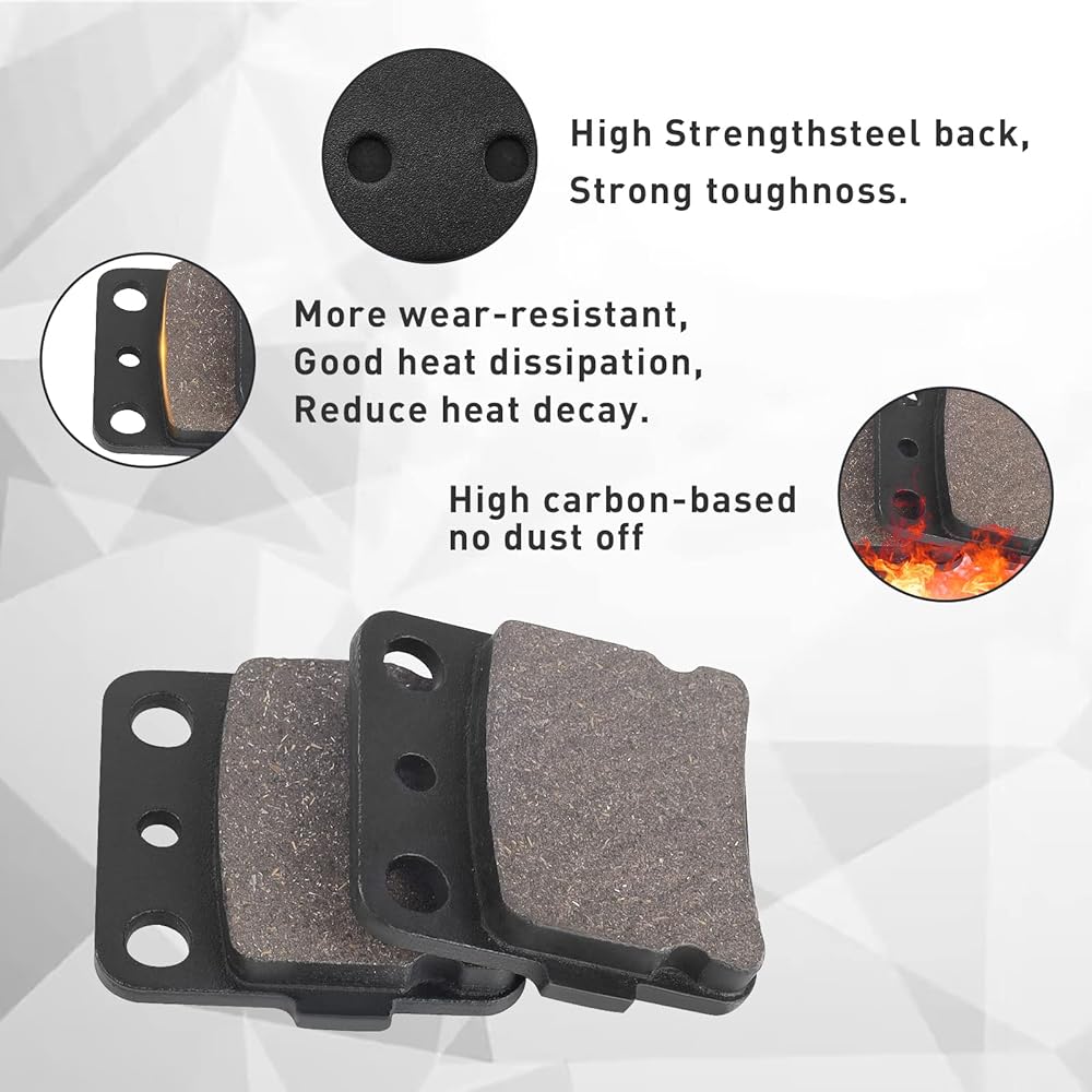 SOLLON Front and Rear Brake Pads for YAMAHA YZ80 1993-2001 YZ85 Small Wheel 2002-2015 YZ85 Big Wheel 2002-2020 YZ65 2018-2020
