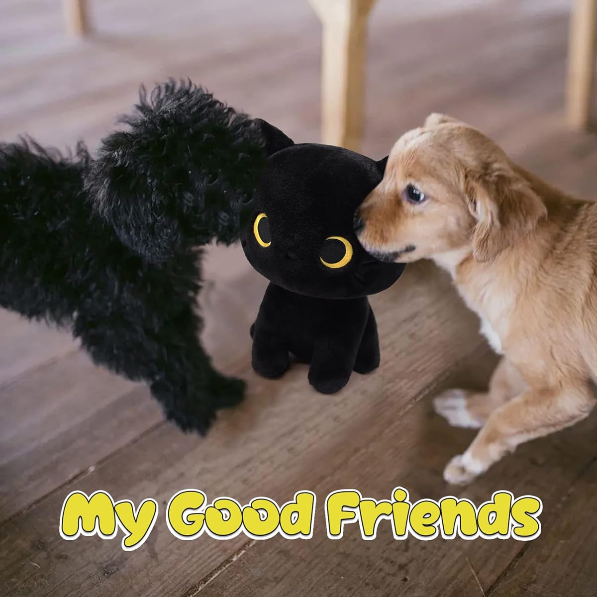 LSYDCARM Black Cat Plush Toy Cute Black Cat Plush Toy Cute Black Cat Plush Doll, Creative Soft Plush Toy for Kids Boys Girls Birthday