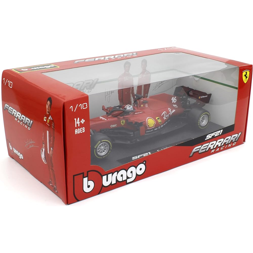 Kyosho Bburago 1/18 Ferrari SF21 (2021) No.16 C. Leclerc Completed Product 18-16809L