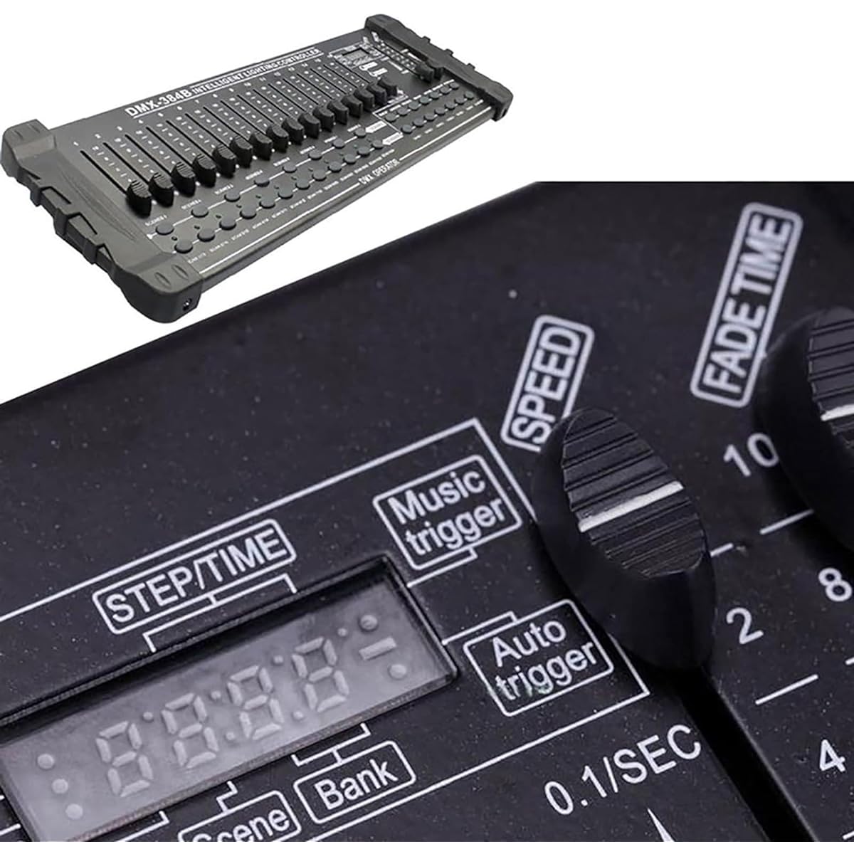 DMX512 Controller, 384 Channel Controller, LED Dj Disco Party - Lighting Controller Channel, DMX Dj Disco Controller, Professional for DJ Bar Stage Club Wedding