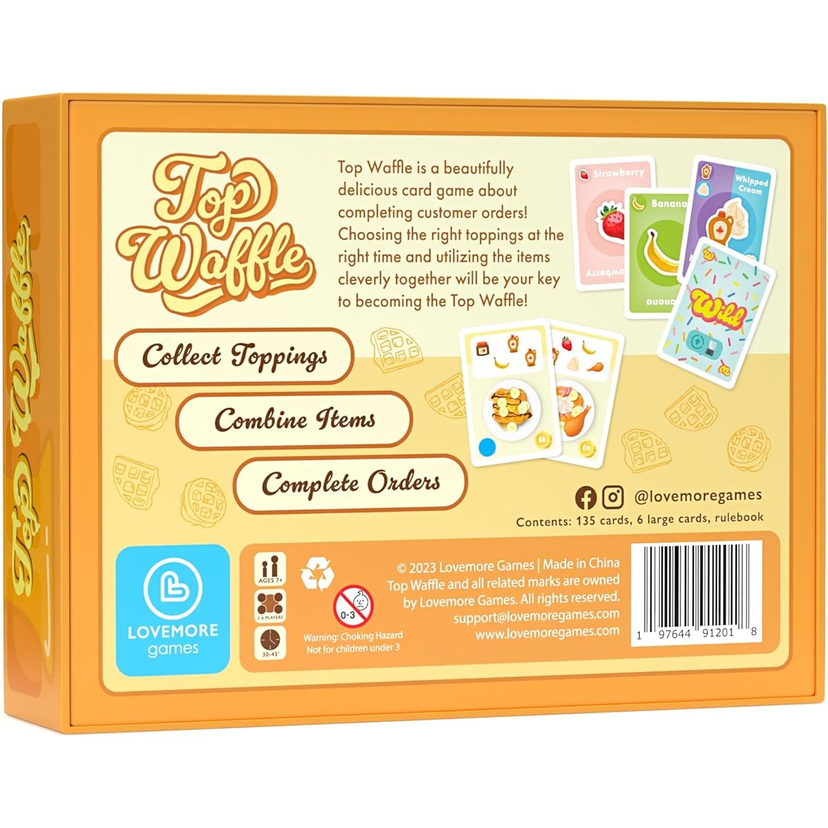 Lovemore Games Top Waffle Card Game - Beautiful and Delicious Game for Kids, Teens, Adults, Family Game Night - Great Gift, Great Stocking Stuffer - Ages 7+, 2-6 Players, 30-45 Minutes